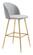 Cozy Bar Chair Gray by Zuo Modern