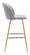 Cozy Bar Chair Gray by Zuo Modern