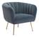 Deco Accent Chair Gray & Gold by Zuo Modern
