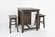 Madison County Barnwood 3pc Counter Height Set by Jofran Furniture