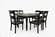 Madison County Vintage Black Round to Oval Dining Table by Jofran Furniture