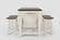 Madison County Vintage White 3pc Counter Height Set by Jofran Furniture