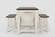 Madison County Vintage White 3pc Counter Height Set by Jofran Furniture