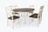 Madison County Vintage White Round to Oval Dining Table by Jofran Furniture