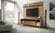 Cabrini Maple Cream & Off White TV Stand and Floating Wall TV Panel w/1.8 LED Lights by Manhattan Comfort