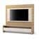 Sylvan 2-Piece 70.86 Inch Off White & Natural Wood TV Stand & TV Panel w/ LED Lights by Manhattan Comfort