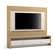 Sylvan 2-Piece 70.86 Inch Off White & Natural Wood TV Stand & TV Panel w/ LED Lights by Manhattan Comfort
