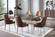 Montego 6166 Dining Chair Set of 2 (Dark Brick/Montego) by Bellona