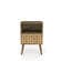 [NYC Deal] Liberty Mid Century - Modern Rustic Brown & 3D Brown Prints Nightstand & 1.0 w/1 Cubby Space & 1 Drawer by Manhattan