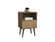 [NYC Deal] Liberty Mid Century - Modern Rustic Brown & 3D Brown Prints Nightstand & 1.0 w/1 Cubby Space & 1 Drawer by Manhattan
