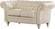 287 Ivory Leather Loveseat by ESF