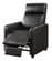 600181 Push Back Chair Recliner Black Vinyl by Coaster