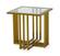 Modrest Kodiak - Glam Clear Glass and Gold Glass End Table by VIG Furniture