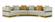 Divani Casa Kiva - Glam Beige and Gold Fabric Sectional Sofa by VIG Furniture