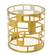 Modrest Kudo - Glam Clear Glass and Gold Glass End Table by VIG Furniture