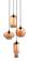 Lambie Ceiling Lamp Rust & Amber by Zuo Modern