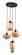Lambie Ceiling Lamp Rust & Amber by Zuo Modern