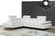 A761 Premium Italian Leather Sectional White by J&M Furniture