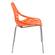 Asbury Modern Orange Dining Chair w/Chromed Legs (Set of 4) by LeisureMod