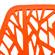 Asbury Modern Orange Dining Chair w/Chromed Legs (Set of 4) by LeisureMod