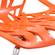 Asbury Modern Orange Dining Chair w/Chromed Legs (Set of 4) by LeisureMod
