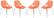 Asbury Modern Orange Dining Chair w/Chromed Legs (Set of 4) by LeisureMod