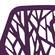 Asbury Modern Purple Dining Chair w/Chromed Legs (Set of 2) by LeisureMod