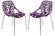 Asbury Modern Purple Dining Chair w/Chromed Legs (Set of 2) by LeisureMod