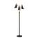 Nadine 3-Arm Floor Lamp (Black/Brass) by Adesso Furniture