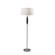 Pinn Floor Lamp Brushed Steel w/Black Wood by Adesso Furniture