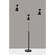 Oscar 3-Arm Arc Lamp- Black w/Antique Brass by Adesso Furniture