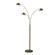 Bolton LED 3-Arm Arc Lamp Antique Brass by Adesso Furniture