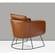 Stanley Camel Brown Leather Chair by Adesso Furniture