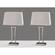 Camila Brushed Steel 2 Piece Table Lamp Bonus Pack by Adesso Furniture
