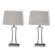 Camila Brushed Steel 2 Piece Table Lamp Bonus Pack by Adesso Furniture