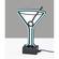 Infinity Black Neon Martini Glass Wall Lamp by Adesso Furniture