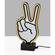 Infinity Black Neon Peace Sign Wall Lamp by Adesso Furniture