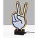 Infinity Black Neon Peace Sign Wall Lamp by Adesso Furniture