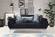 Barcelona Black Fabric Tufted Sofa Bed by Alpha Furniture