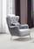 Barcelona Gray Fabric Tufted Chair by Alpha Furniture