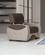 Besan Dark Beige Fabric w/Wood Arm Chair by Alpha Furniture