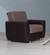 Duaa Light Brown Fabric w/Brown PU Leather Chair by Alpha Furniture