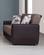 Duaa Light Brown Fabric w/Brown PU Leather Loveseat by Alpha Furniture