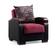 Elegance Burgundy Polyester Chair by Alpha Furniture