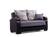 Elegance Gray Polyester Loveseat by Alpha Furniture