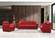 Everly Red Fabric Sofa Bed by Alpha Furniture