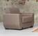 Fatima Light Brown Fabric Chair by Alpha Furniture