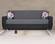 Hala Gray Fabric w/Black PU Leather Arm Sofa Bed by Alpha Furniture