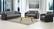 Hamilton Gray & Black Sofa Bed w/Wooden Arms by Alpha Furniture
