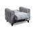 Istanbul Light Gray Velvet Fabric Chair by Alpha Furniture